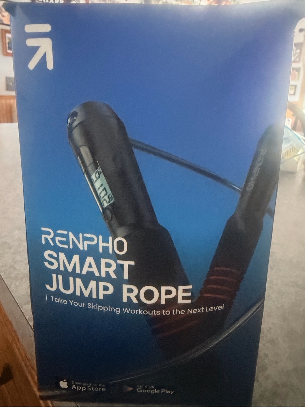 RENPHO Smart Jump Rope in Black - Digital Fitness Skipping Rope
